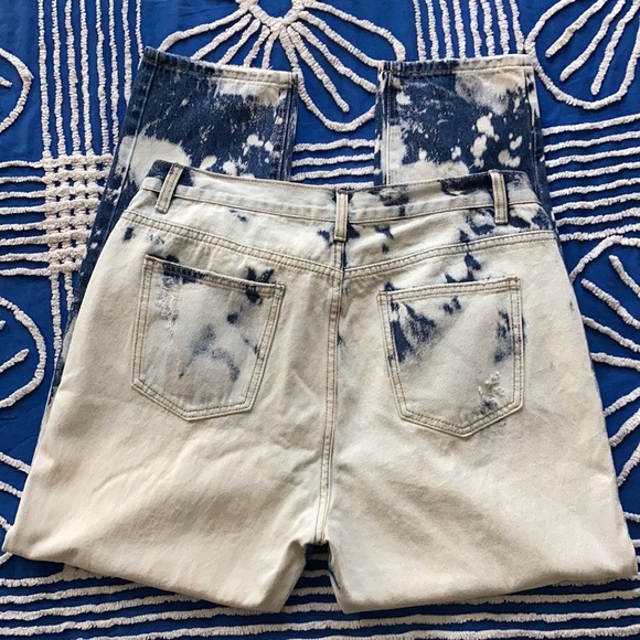 Fashion Nova Retro Bleach Distressed High Rise Skinny Denim Jean Size Large - Picture 11 of 11